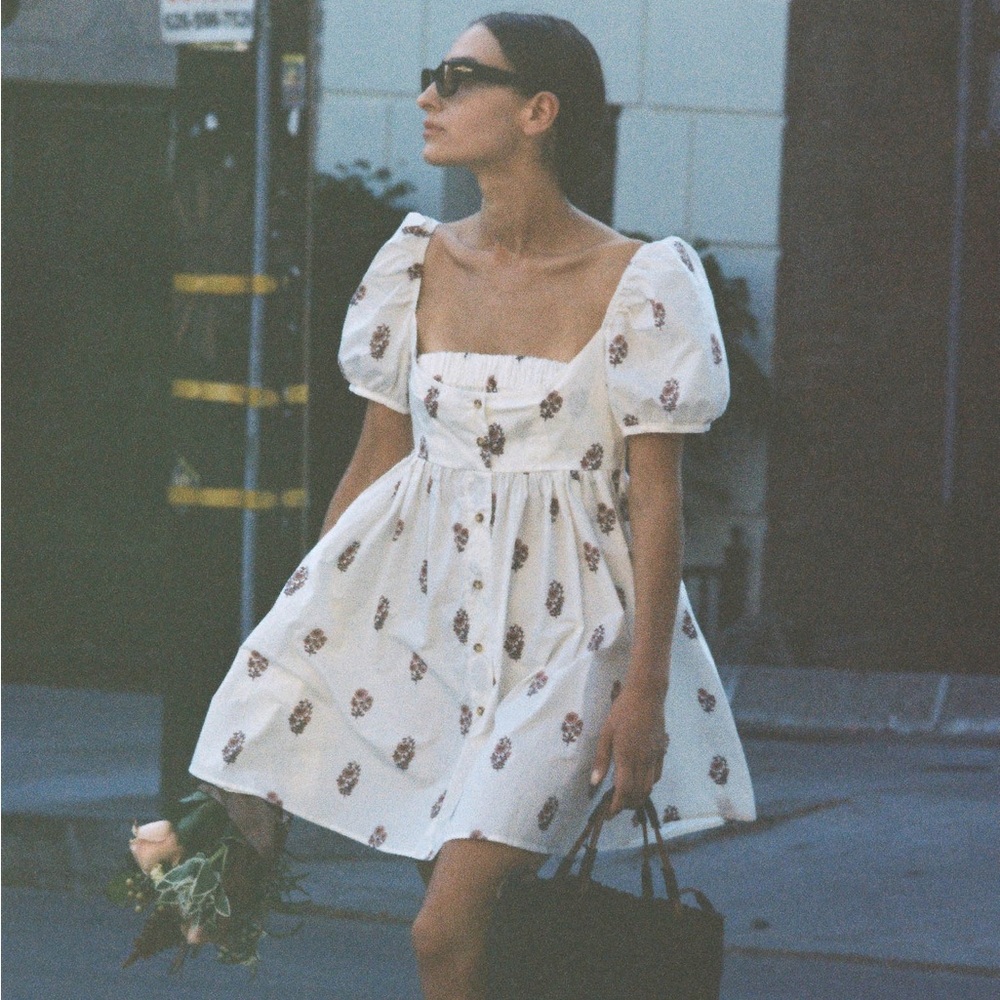 Ciao Lucia White Floral Mini Dress